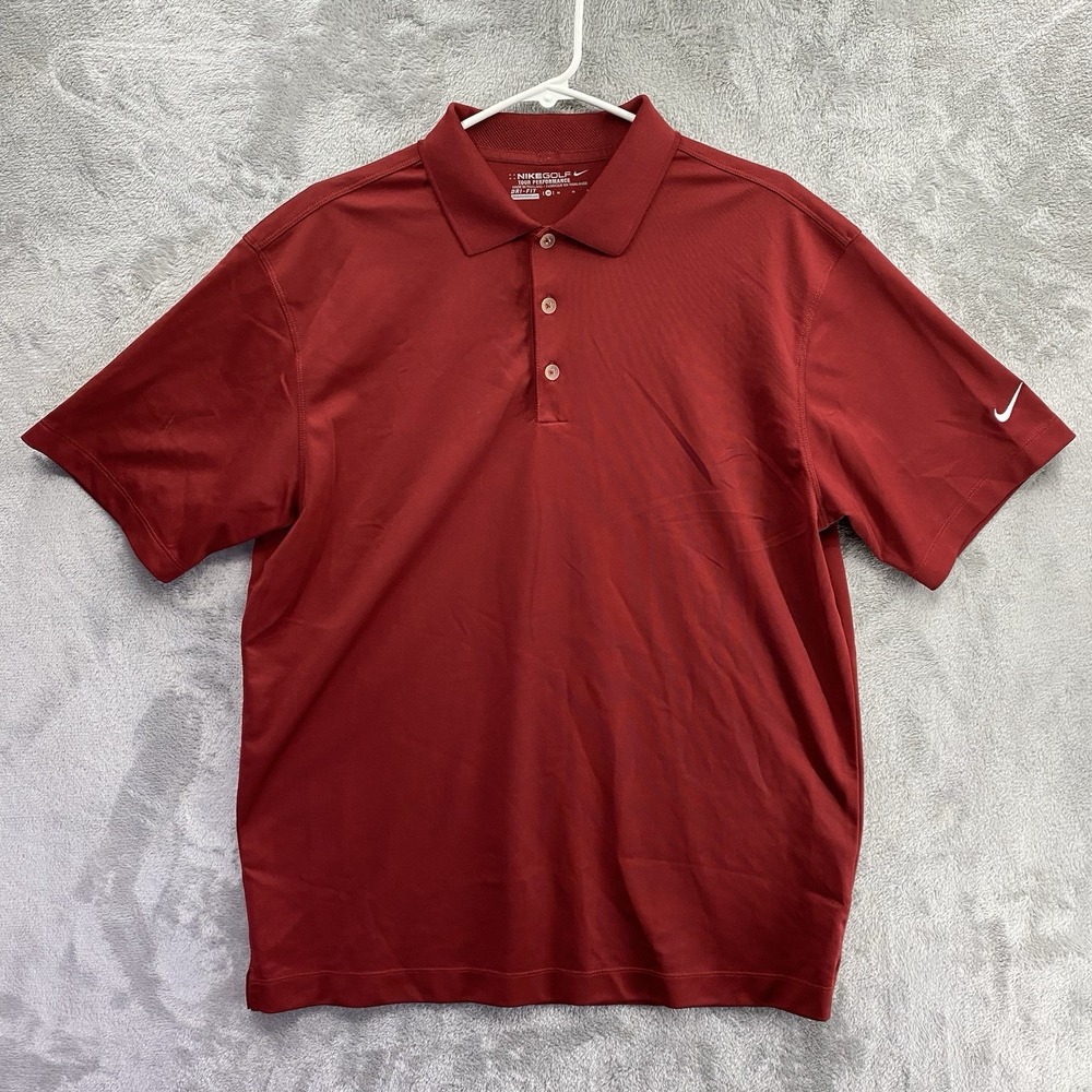 Nike Golf Tour Performance Dri-FIT Polo Shirt Men's M Burgundy Red